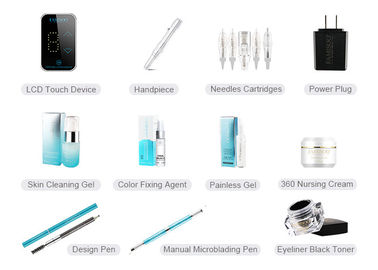 Dauerhafte Make-upausrüstung mit Tätowierungs-Maschinen-Pigment-Nadeln und Zusätzen